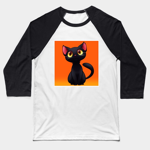 Funny cat Baseball T-Shirt by digitalt24